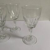 6 crystal wine glasses