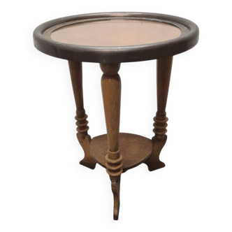 Art Deco Side Table With Glass Top, 1930s