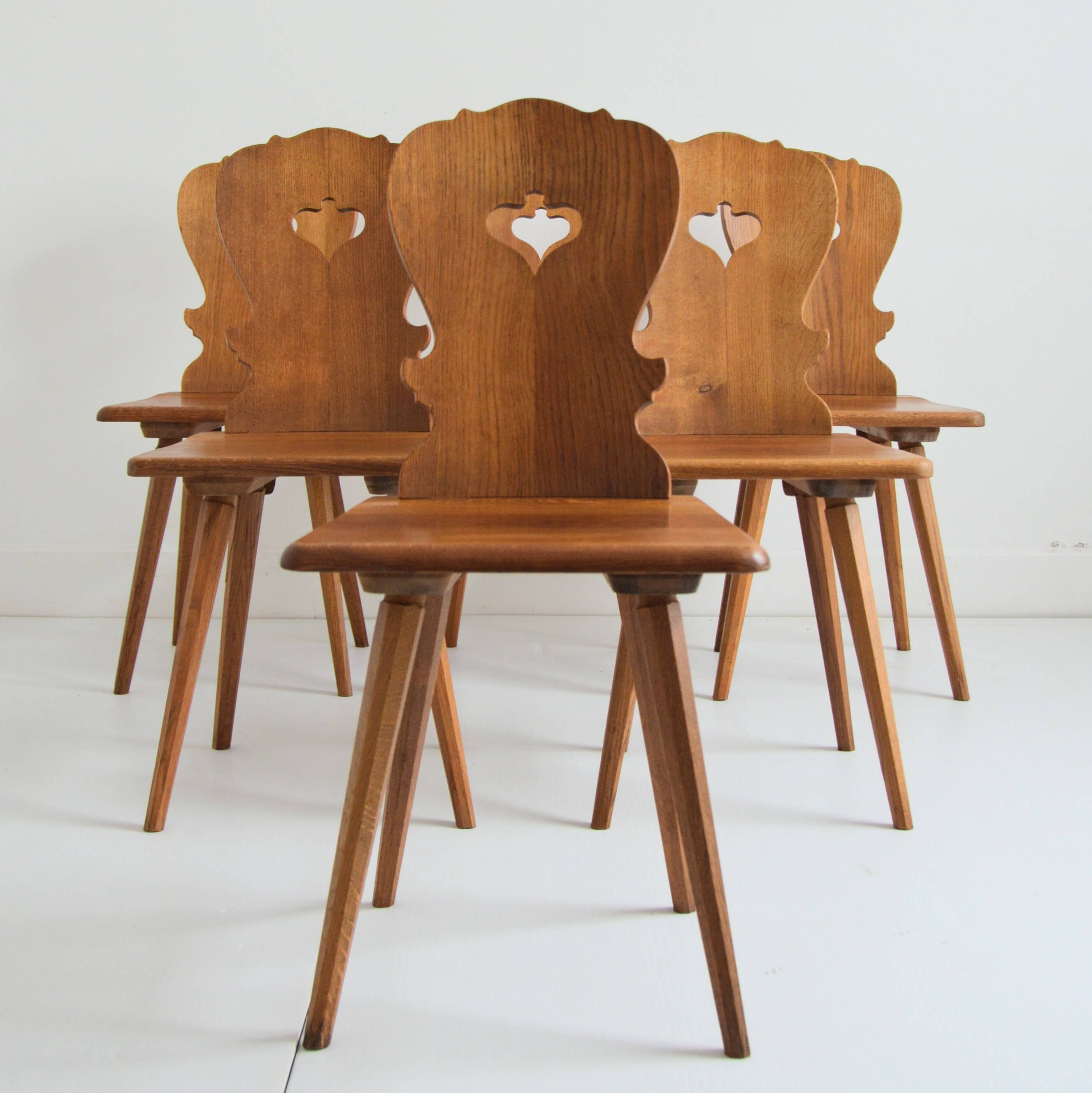 6 Swedish Brutalist chairs, 1960