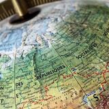 Globe in relief 70s