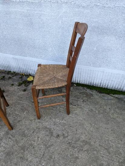 Pair of straw chairs