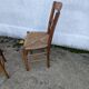 Pair of straw chairs