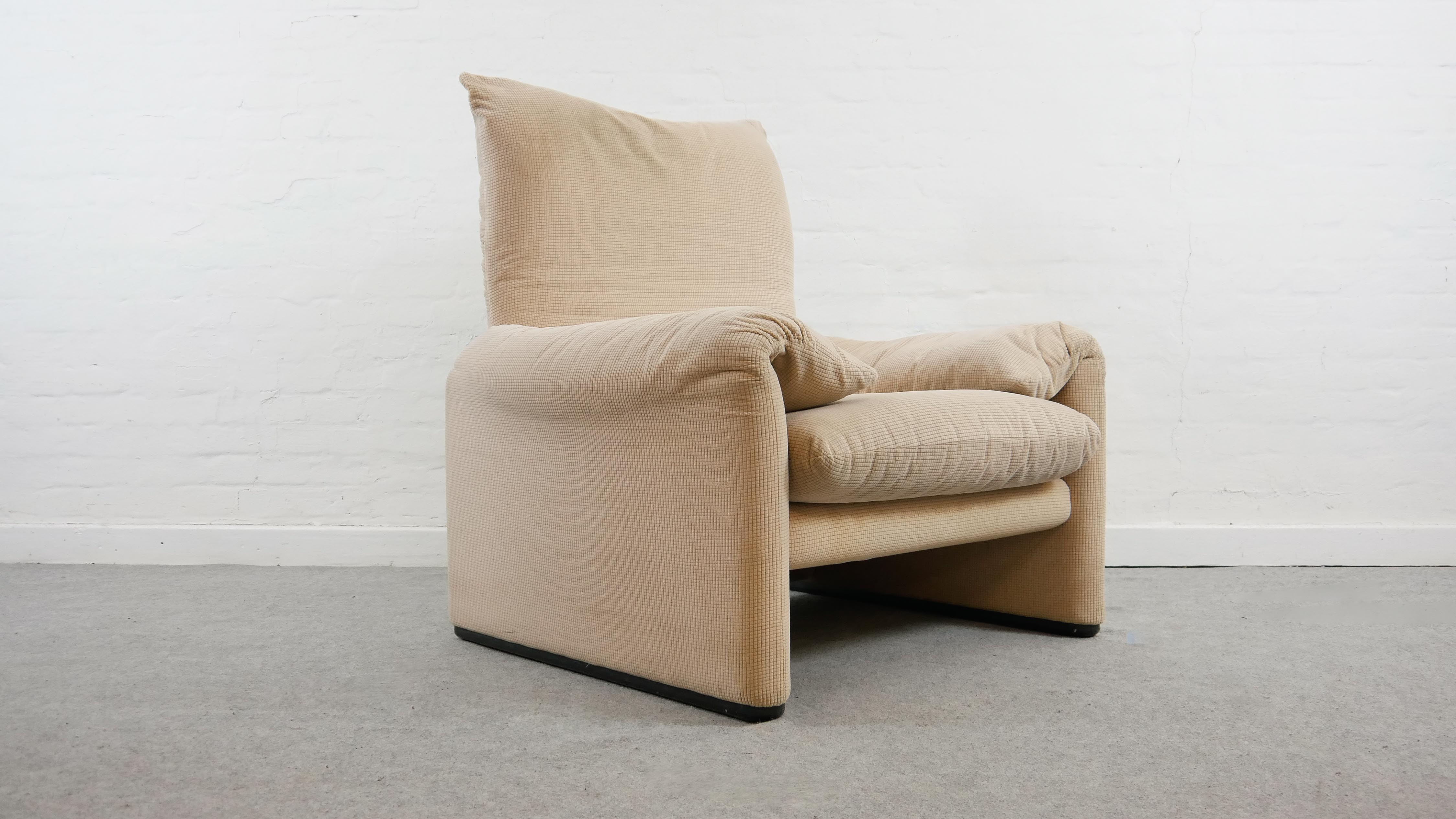 Set of Maralunga 2-seater & armchair by Vico Magistretti for Cassina, Italy