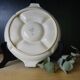 Service dish with compartments - separator dish for aperitif - French earthenware