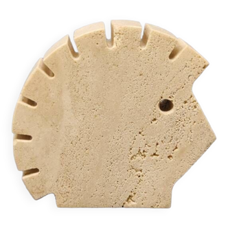 1970s Original Big Travertine Hedgehog Sculpture