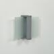 Vintage wall light, grey lacquered metal and frosted curved glass, France, 1980.
