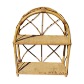 Vintage rattan shelf