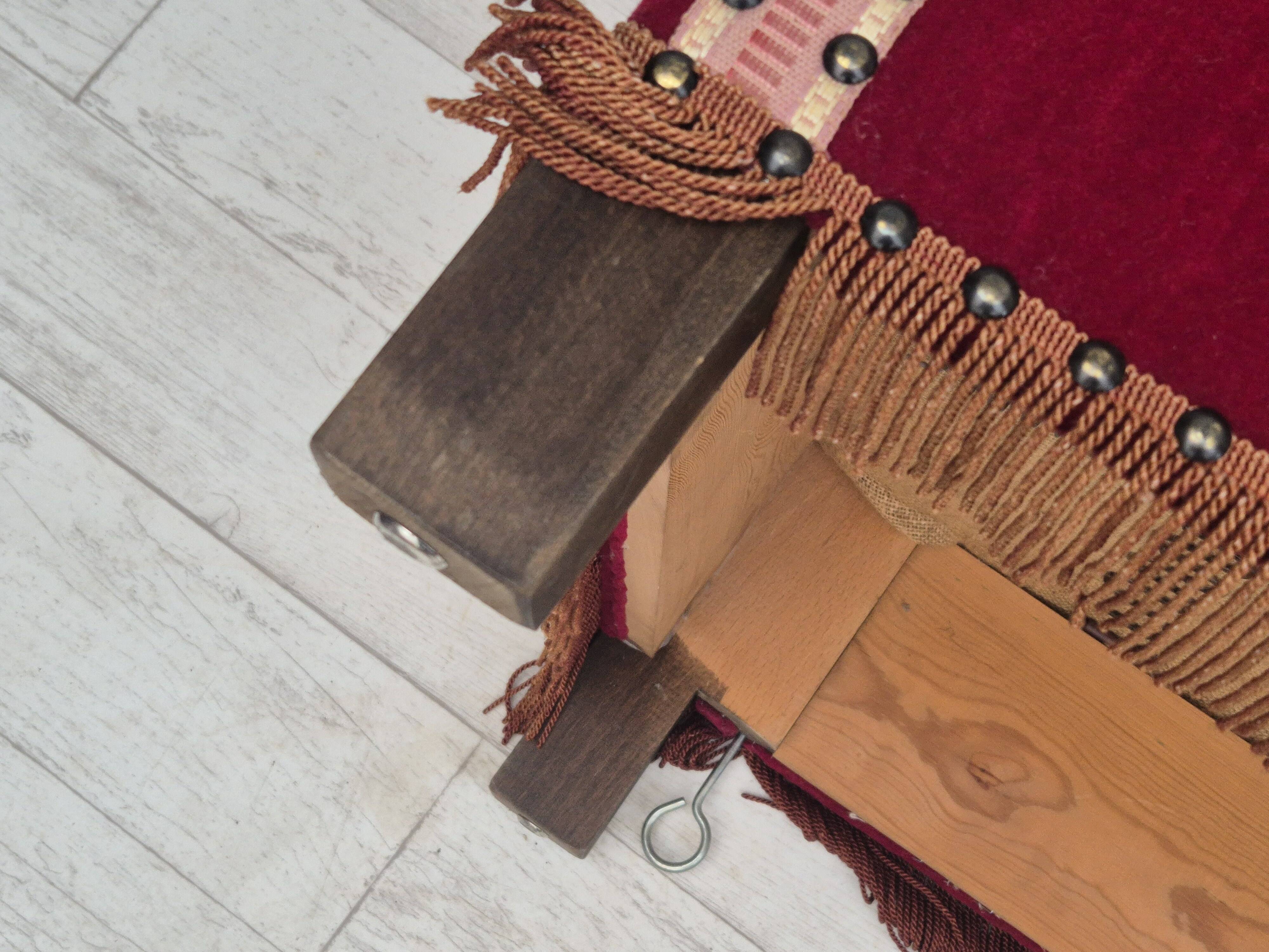 1960s, Danish velour 2 seater drop arm sofa, velour, original condition.