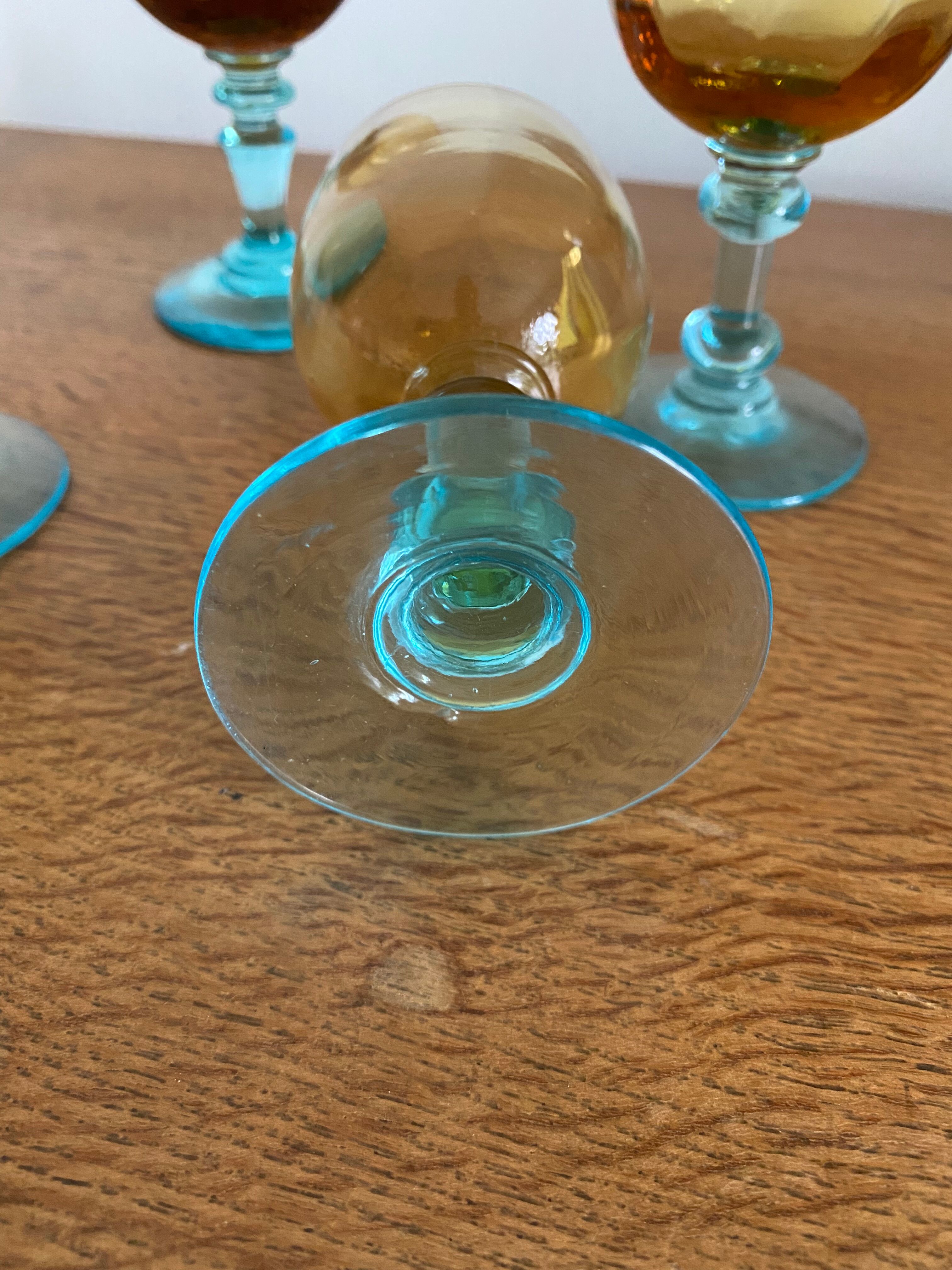 6 crystal glasses of Portieux