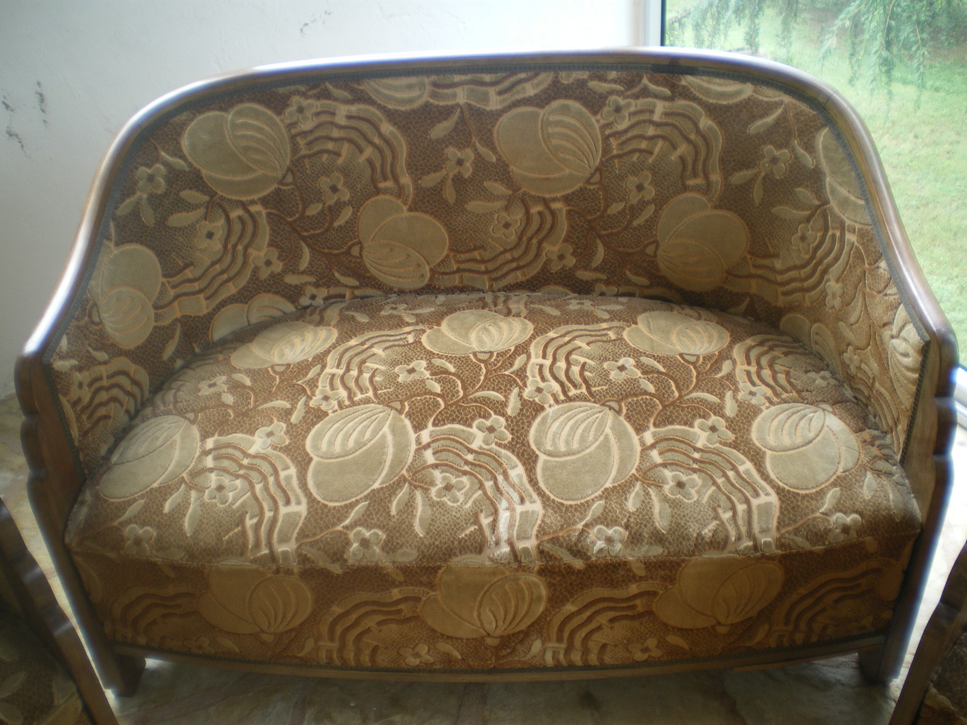 Lounge art deco sofa 2 armchairs 1 chair