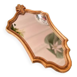 Miroir baroque en bois et patine or