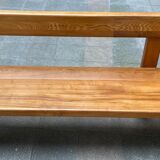 Bench with Pierre Chapo backrest , 70s