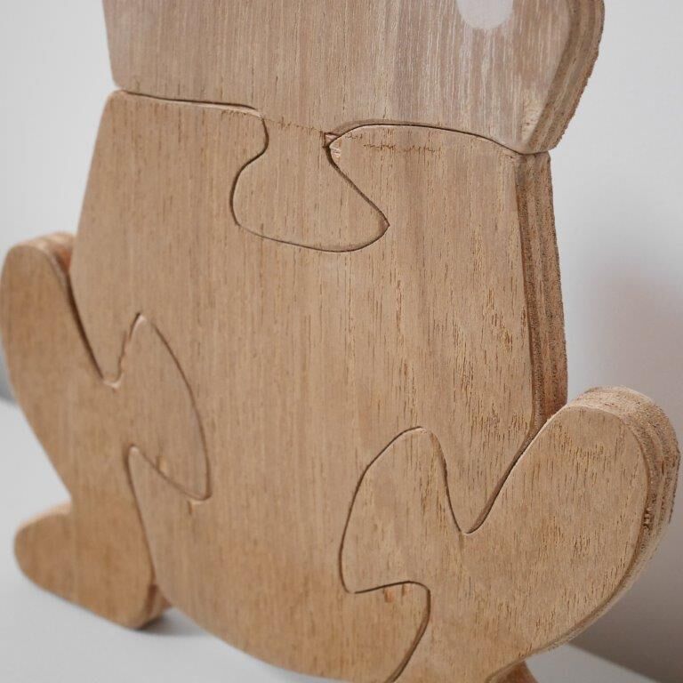 Wooden frog puzzle