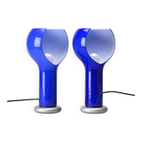Paire de lampes Flash, hommage à Joe Colombo, Oluce vers 1990