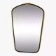 Rearview mirror and free form from the 60s brass frame highlighted with black
