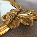 Golden baroque mirror with its 54x86cm tablet