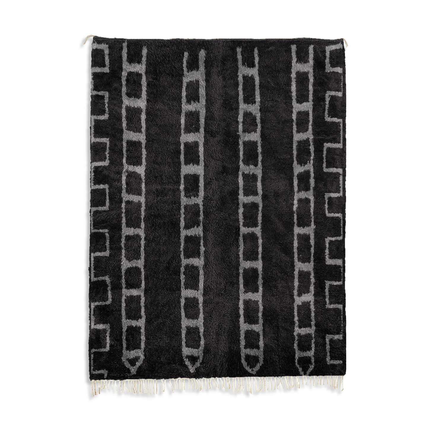 Modern Moroccan carpet black