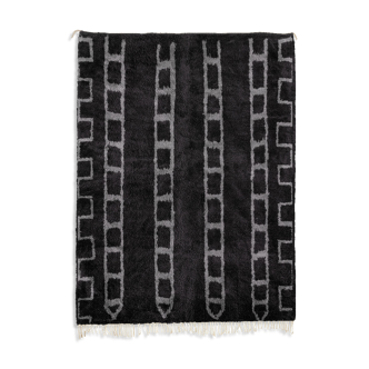 Tapis marocain moderne noir