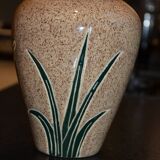 Vase signed with cloisonné flower decorations