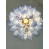 Blue “Selle-Petali” Murano Sputnik Candlestick