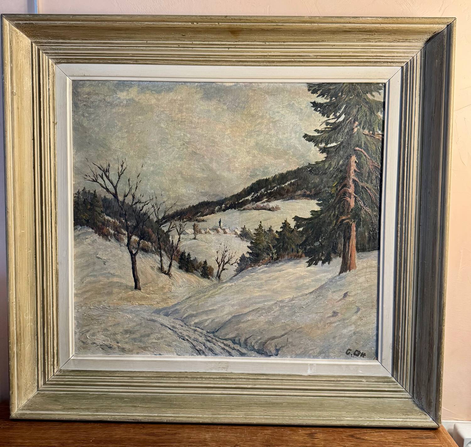 Winter Mountain Painting