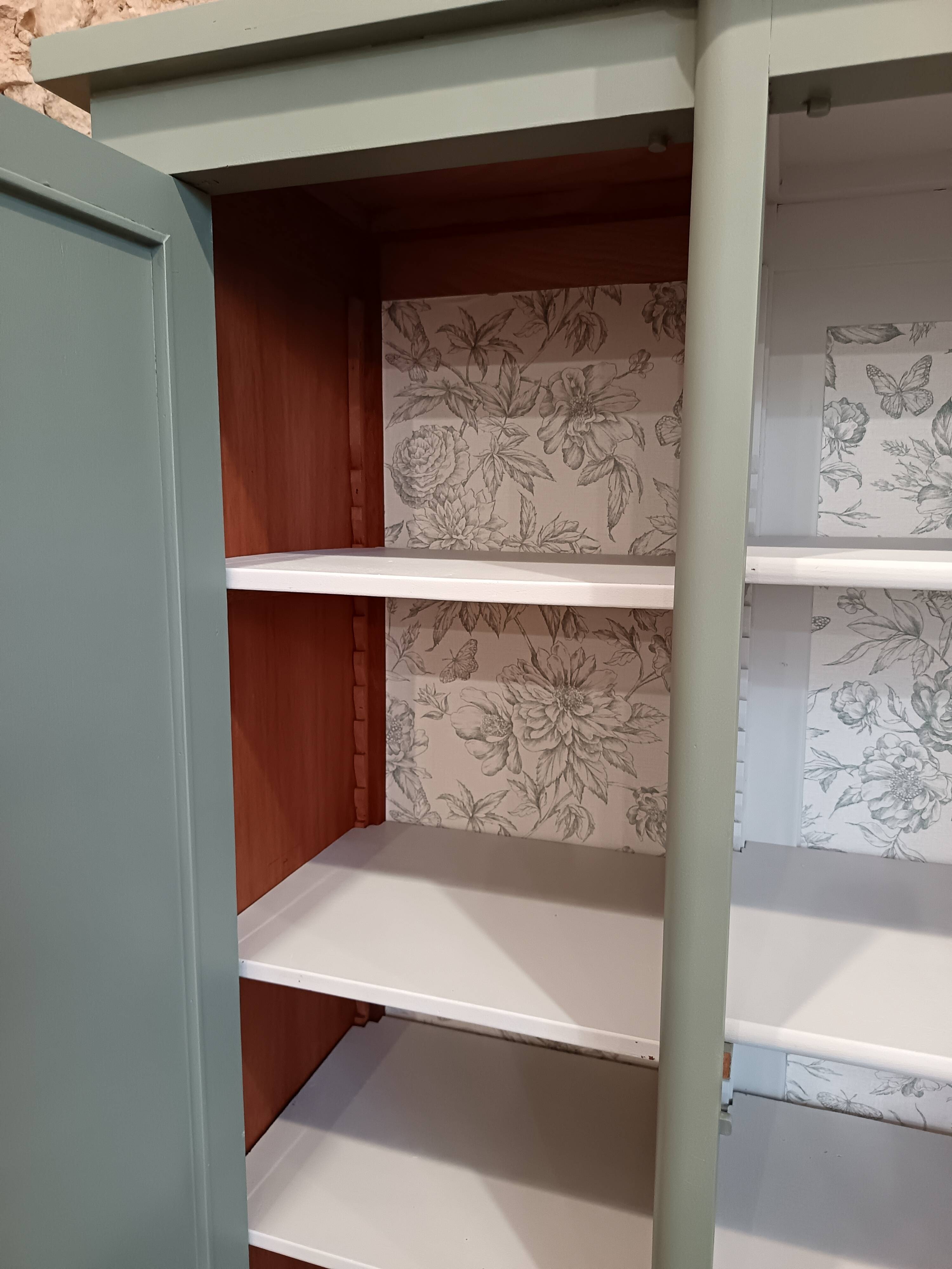 Bronze green display cabinet bookshelf