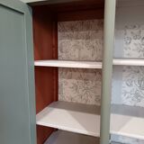 Bronze green display cabinet bookshelf