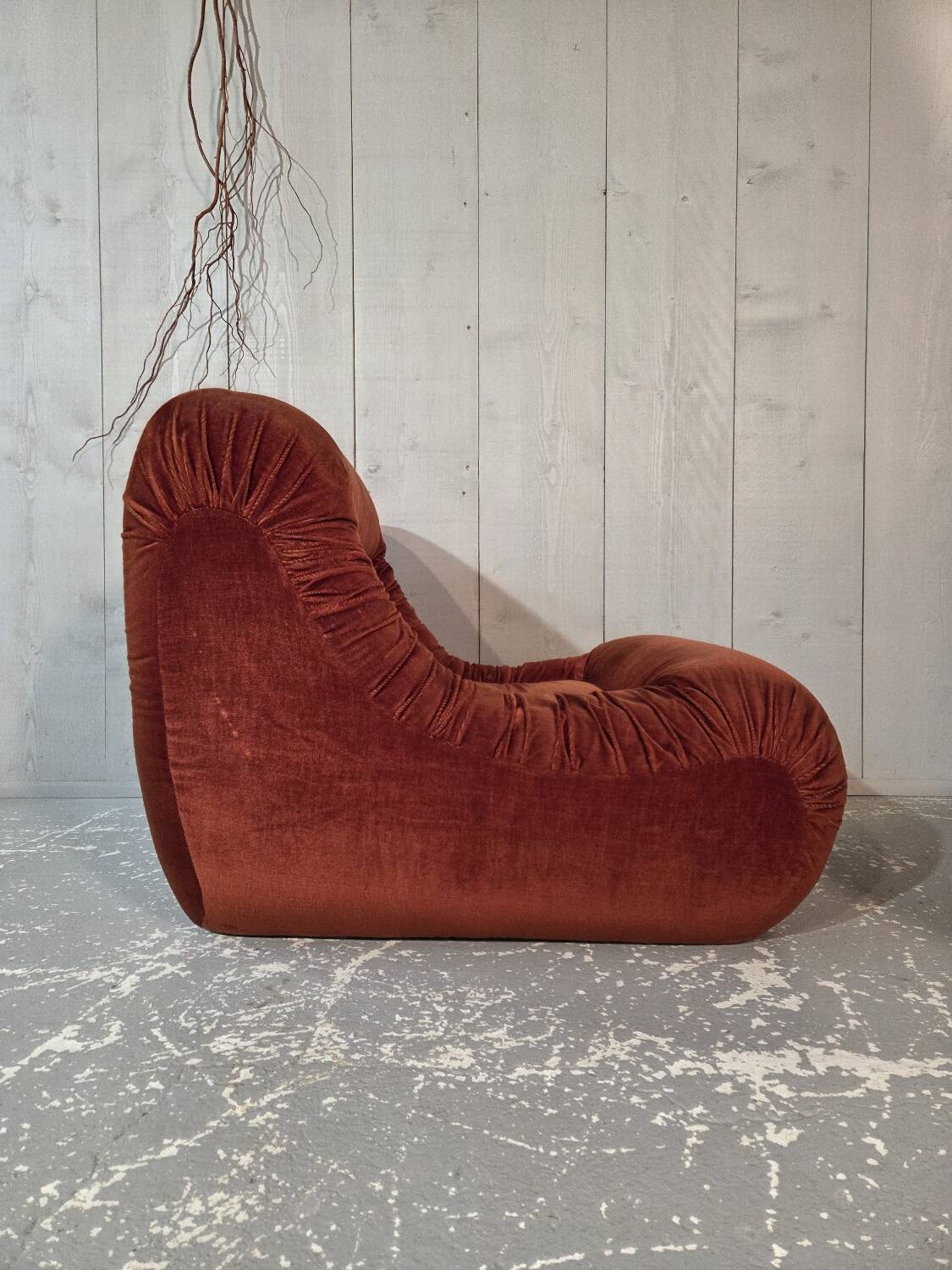 Velvet armchair