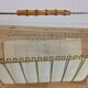 Magazine rack perforated sheet metal and bamboo, 50s