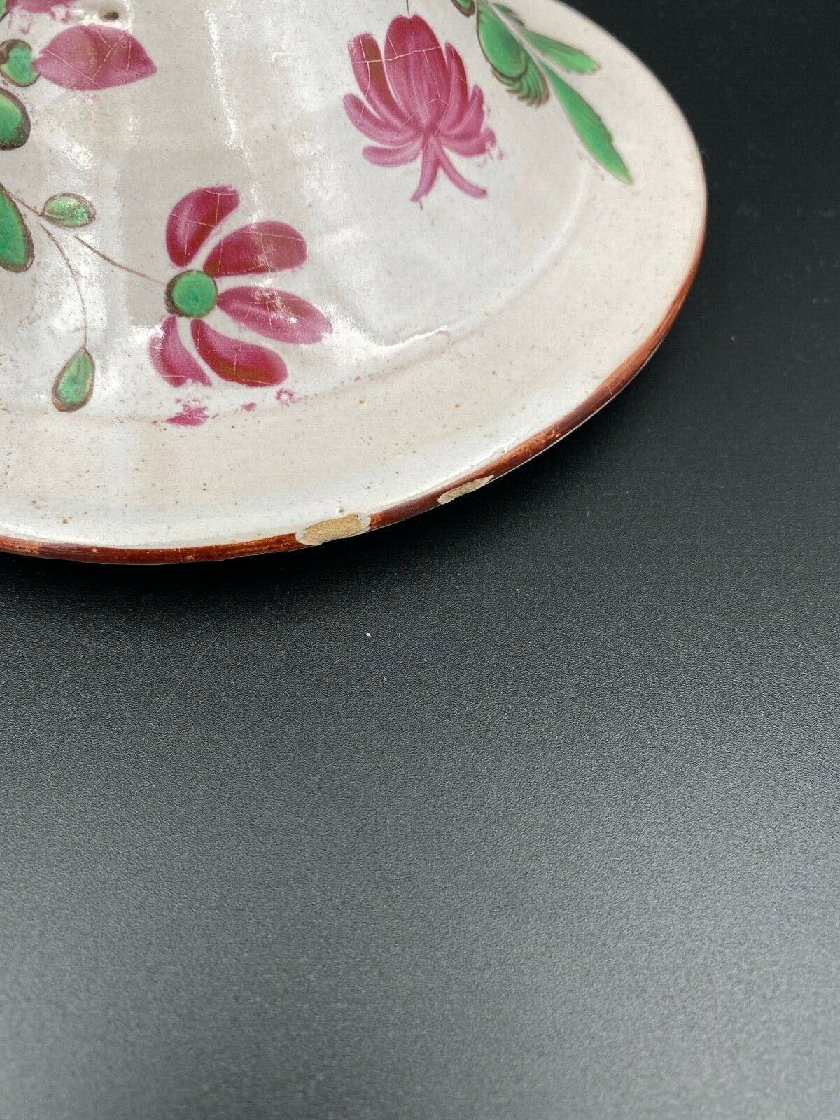 Soupiere faience of east Luneville with decor floral catches xix eme