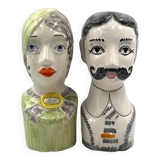 Tarcisio Tosin, Two half-bust sculptures, La Freccia, Vicenza Italy 1960s