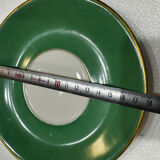 Service 14 cup and saucer in Art Deco Emerald Green and Gold.