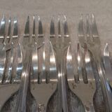 8 silver-plated cake forks by Christofle Malmaison Empire