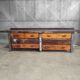 Industrial workbench 3 meters | Heavy duty steel & wood drawers