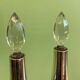 Beautiful pair of decanters from around 1910 in crystal and solid silver.