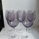 set of 5 wine glasses in purple bubble glass 70s