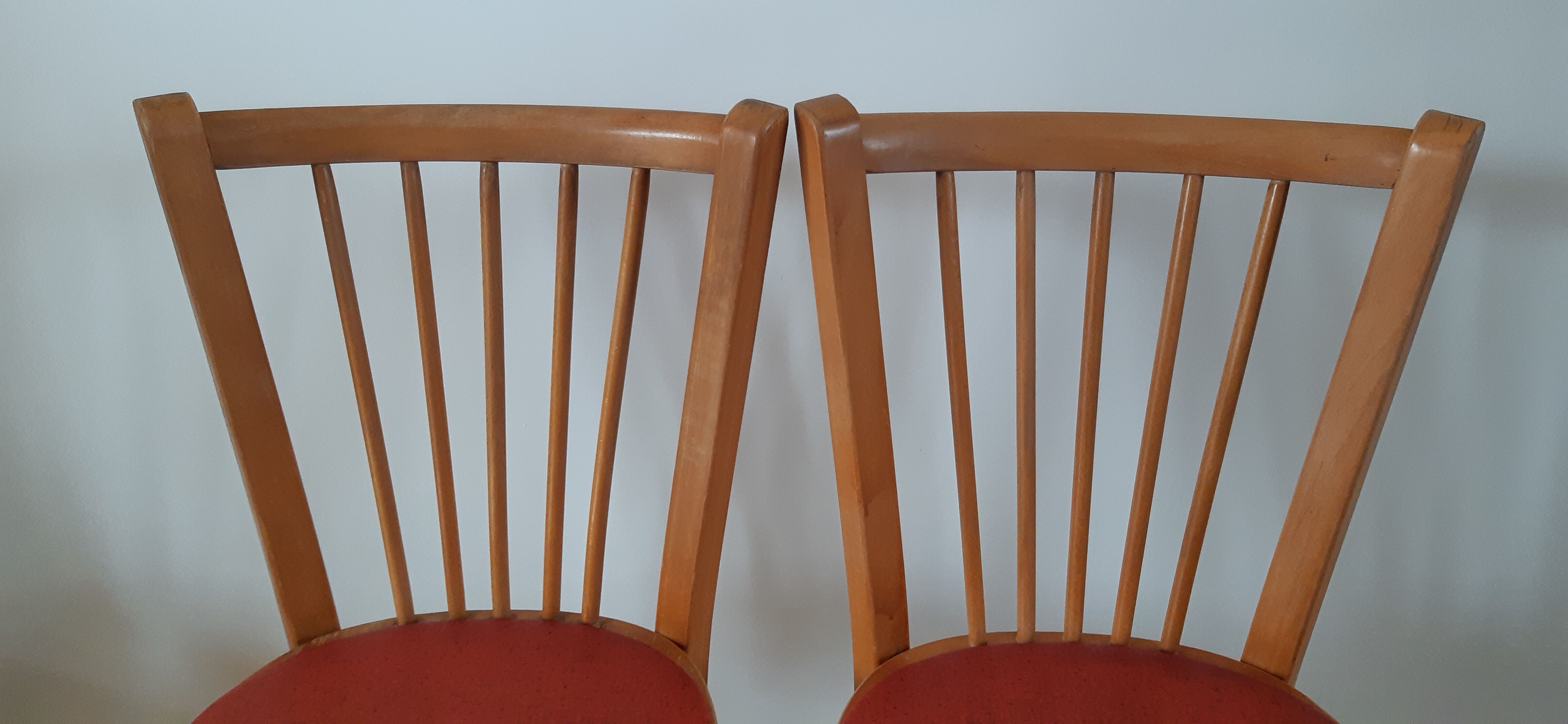 Pair of Baumann bistro chairs N°12 50s