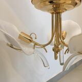 Murano glass leaf chandelier by Franco Luce Italy - 1970