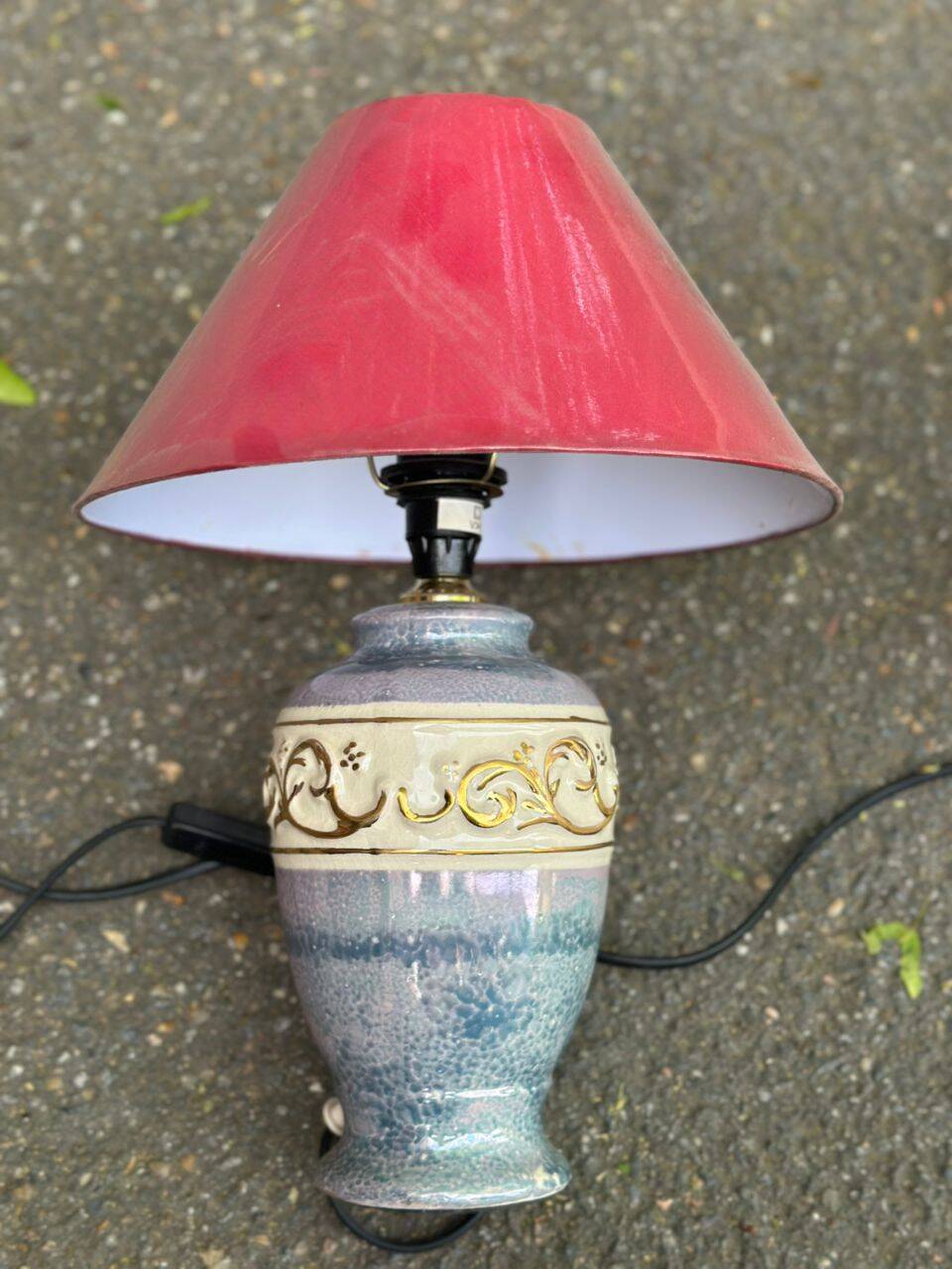 2 vintage ceramic bedside lamps from the 1970s.