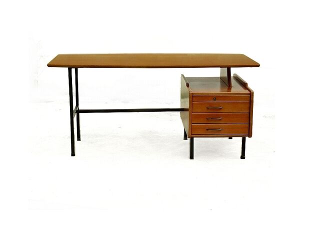 Desk of the designer Jacques Hauville vintage years 1950