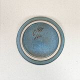 Small blue ceramic plate Signed JYL - Jean Yves Lemonnier