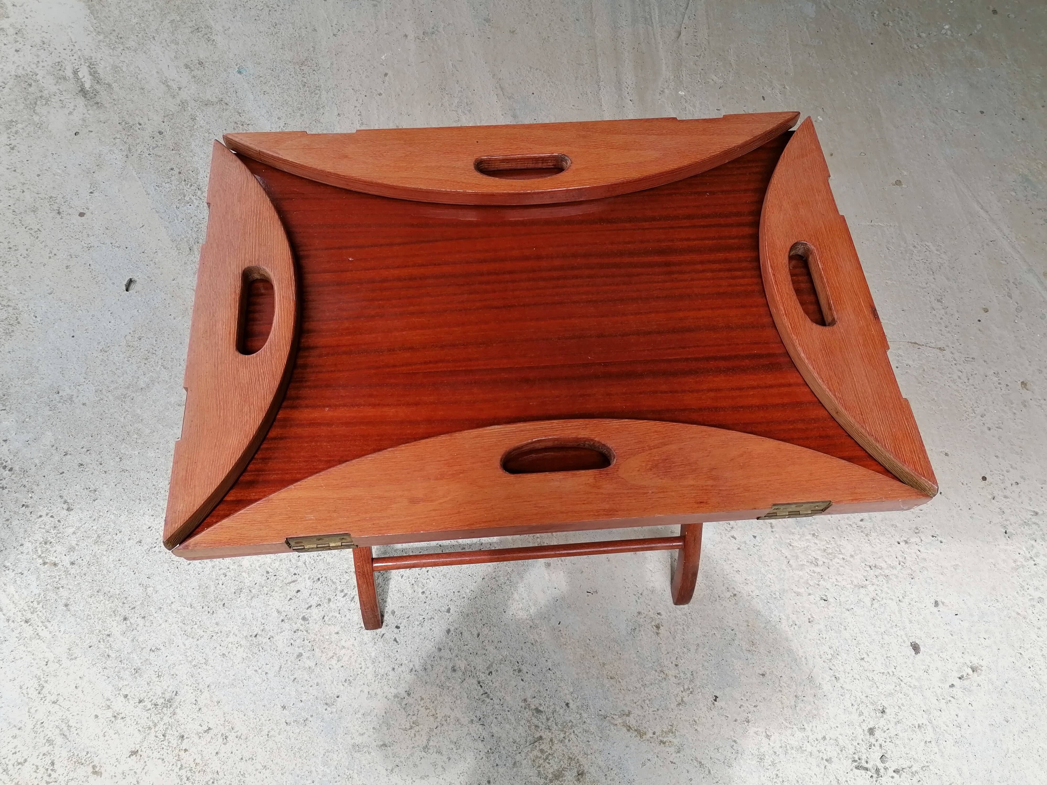 Boat Folding Mahogany Coffee Table