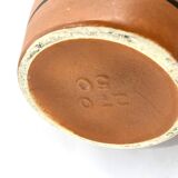 Vintage Scheurich Keramik beige and brown vase, 1960s