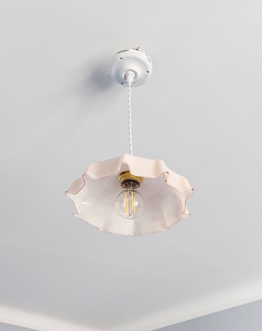 Vintage pink pendant light
