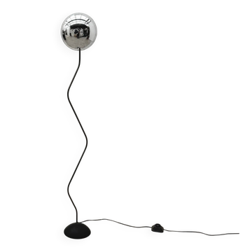 Metal and chrome floor lamp, 1980