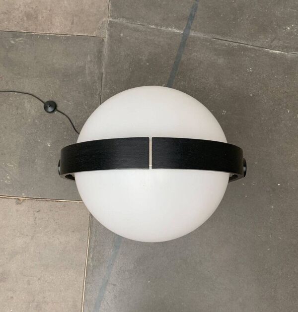 Lampadaire de style espace vintage en plastique et contreplaqué Type 128 de Temde, années 1960