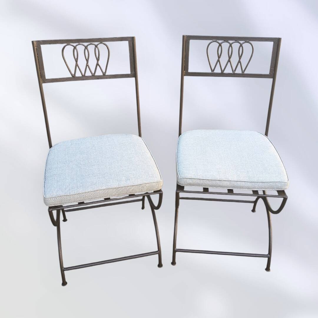 Vintage wrought iron chairs