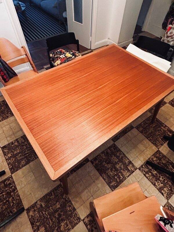 Table bois massif extensible vintage