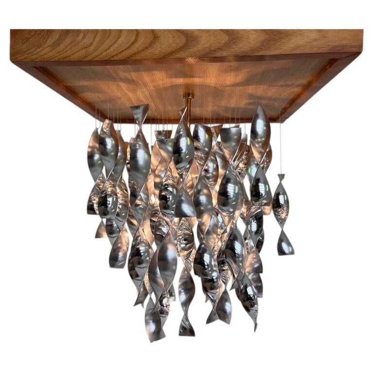 Design aluminium space age ceiling light/pendant - Czechoslovakia/1960s - 3pcs.