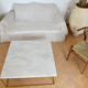 Square coffee table 100x100 marble ibiza